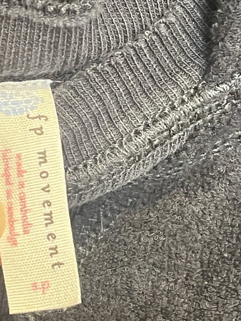 FP Movement Free People Radiant Hoodie Small Black Terry Oversized Pullover - Picture 5 of 6